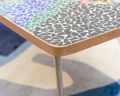 50er Jahre Couchtisch .Berthold Müller, Mosaik-Werkstätte, Oerlingshausen