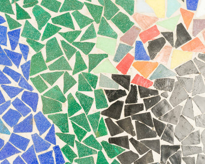 50er Jahre Couchtisch .Berthold Müller, Mosaik-Werkstätte, Oerlingshausen