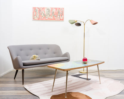 50er Jahre Couchtisch .Berthold Müller, Mosaik-Werkstätte, Oerlingshausen