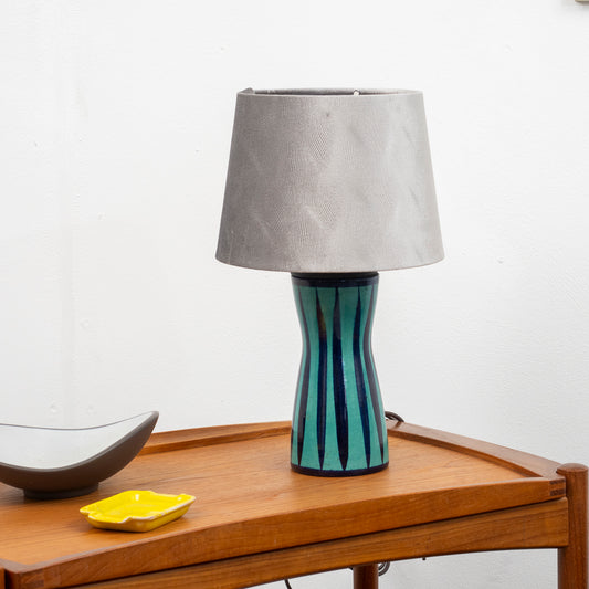 Vintage table lamp with ceramic base, new shade