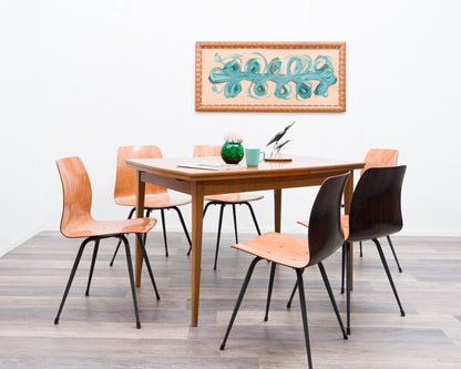 Ensemble de 6 chaises Pagholz au design bicolore, édition Pag Presswerke.