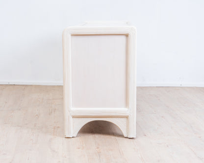 Mid-Century Sideboard with Pencil Reed, 80s Coastal Design.