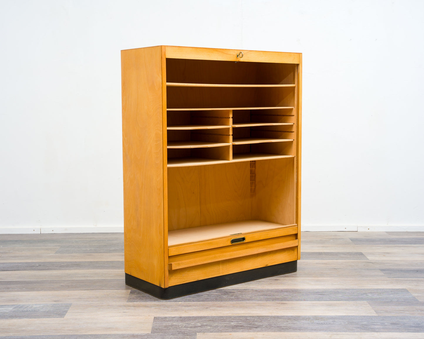 Roller shutter cabinet/filing cabinet, 1950s. Manufacturer: Ekawerk