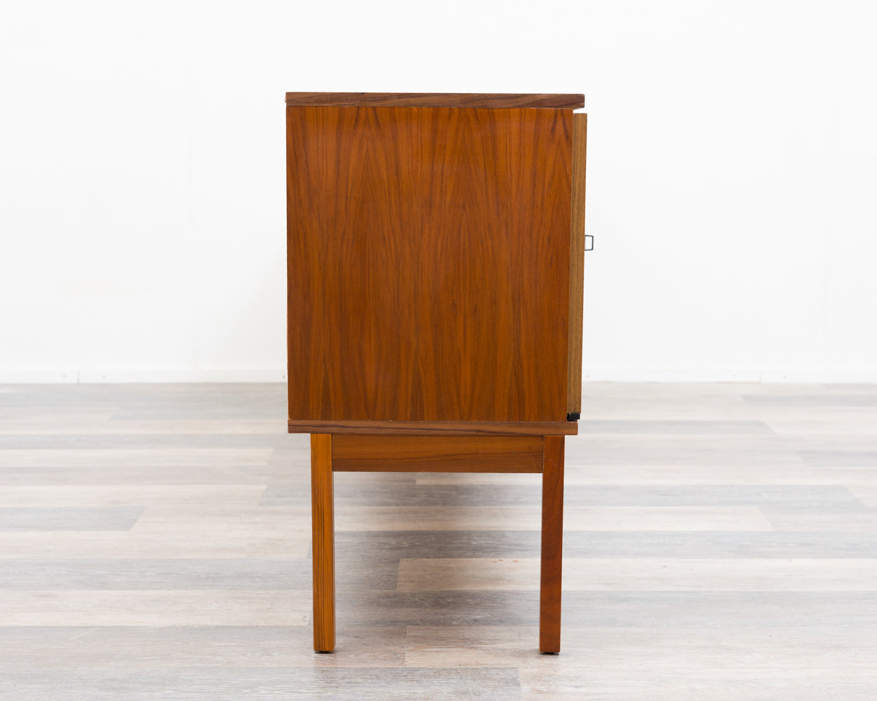 1960s walnut sideboard, straight-lined design, restored.