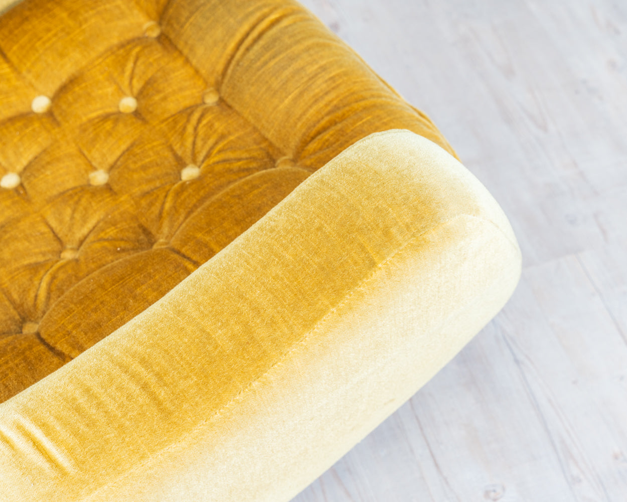 Space Age, lounge chair, 70s, golden yellow.