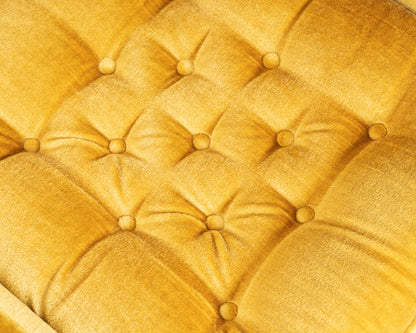 Space Age, lounge chair, 70s, golden yellow.