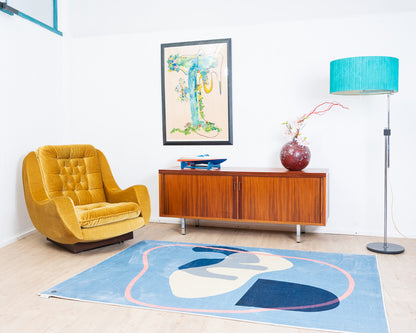 Space Age, lounge chair, 70s, golden yellow.