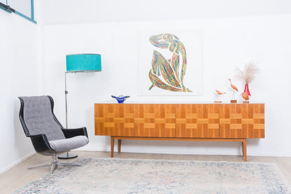 XL mid-century walnut sideboard – 1960s, Sweden