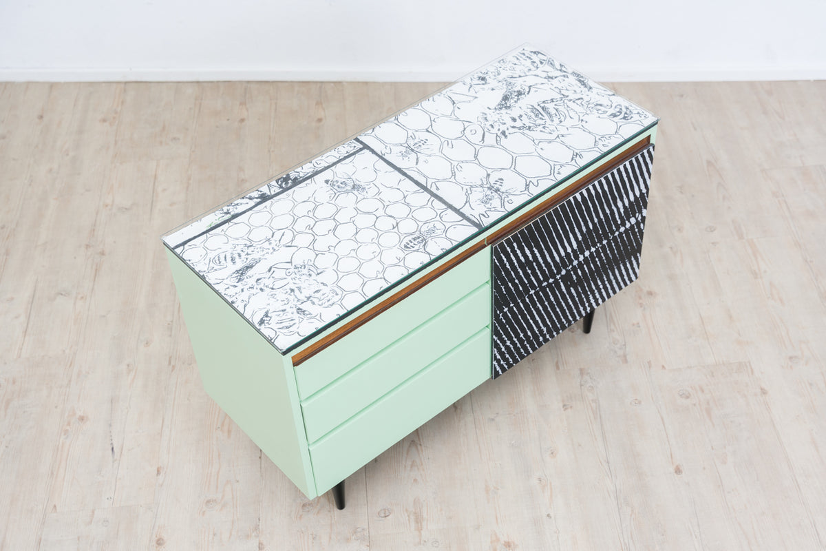Sideboard “Woodcut in Space” – Dieter Zurnieden