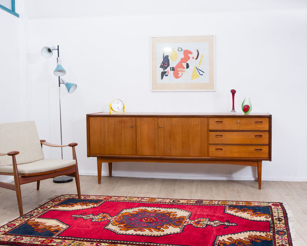 Teakholz Sideboard im Skandinavische Design, Hersteller Bartels