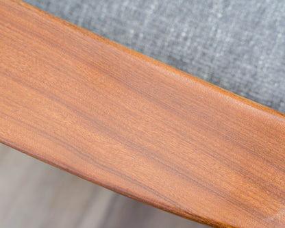 60s daybed/sofa in teak, newly upholstered.