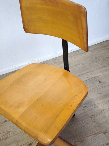 Stoll Giroflex Bürosthul/ Architektenstuhl 50er Jahre Industrie Design, Bauhaus Stil
