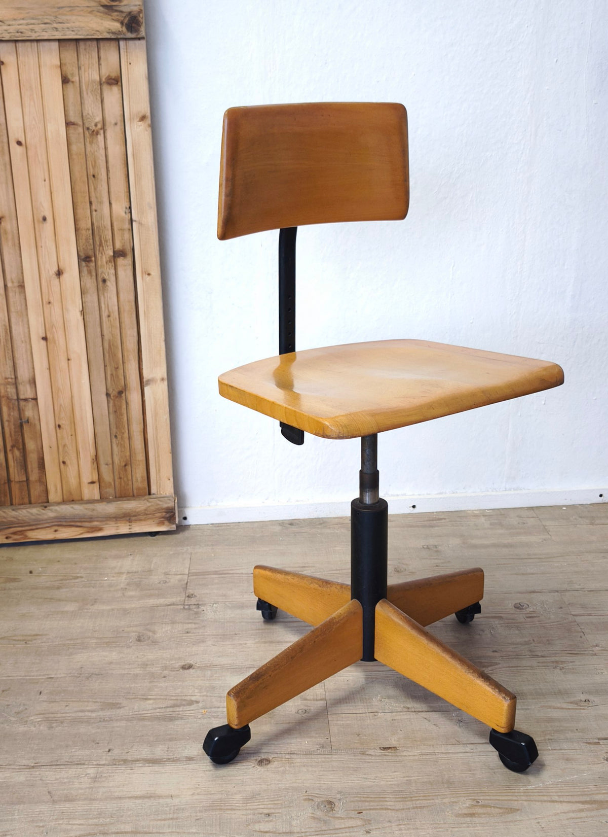 Stoll Giroflex Bürosthul/ Architektenstuhl 50er Jahre Industrie Design, Bauhaus Stil