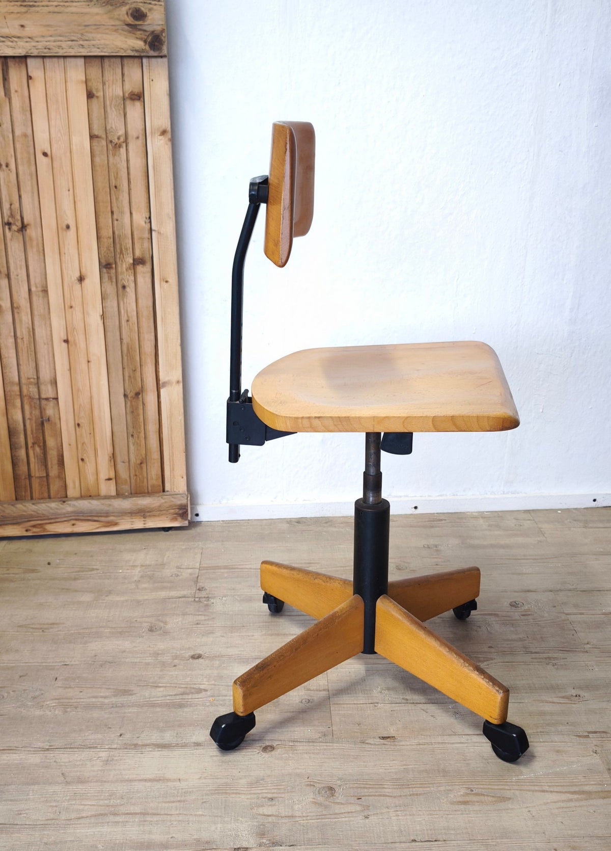 Stoll Giroflex Bürosthul/ Architektenstuhl 50er Jahre Industrie Design, Bauhaus Stil