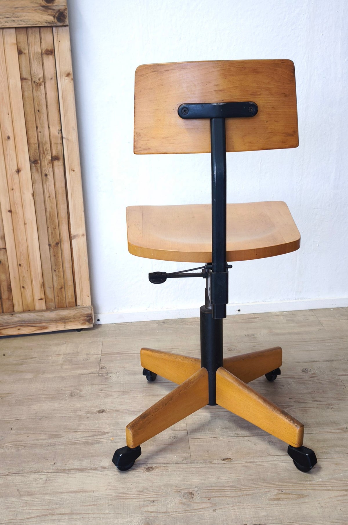 Stoll Giroflex Bürosthul/ Architektenstuhl 50er Jahre Industrie Design, Bauhaus Stil