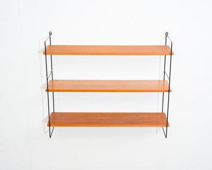 60er Jahre Wandregal, String,Teak