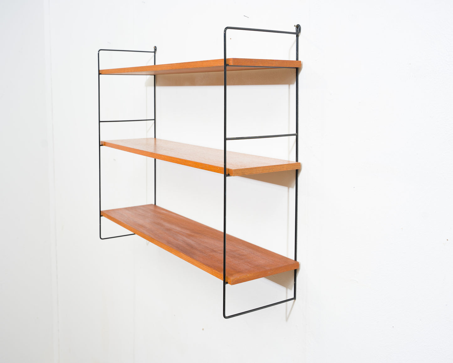 60er Jahre Wandregal, String,Teak