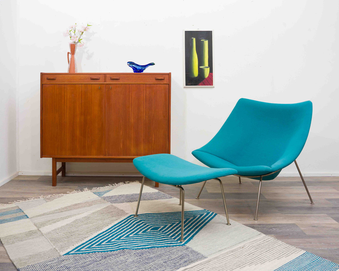 Fauteuil Oyster avec ottoman de Pierre Paulin pour Artifort