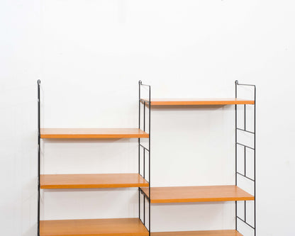 60er-Jahre-Wandregal in Teakholz, Hersteller WHB,Acht Böden