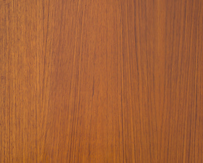 Two-door teak chest of drawers from the 60s with black metal frame