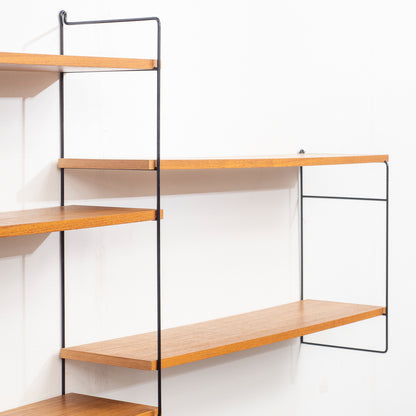 60er Jahre Wandregal String,Teak