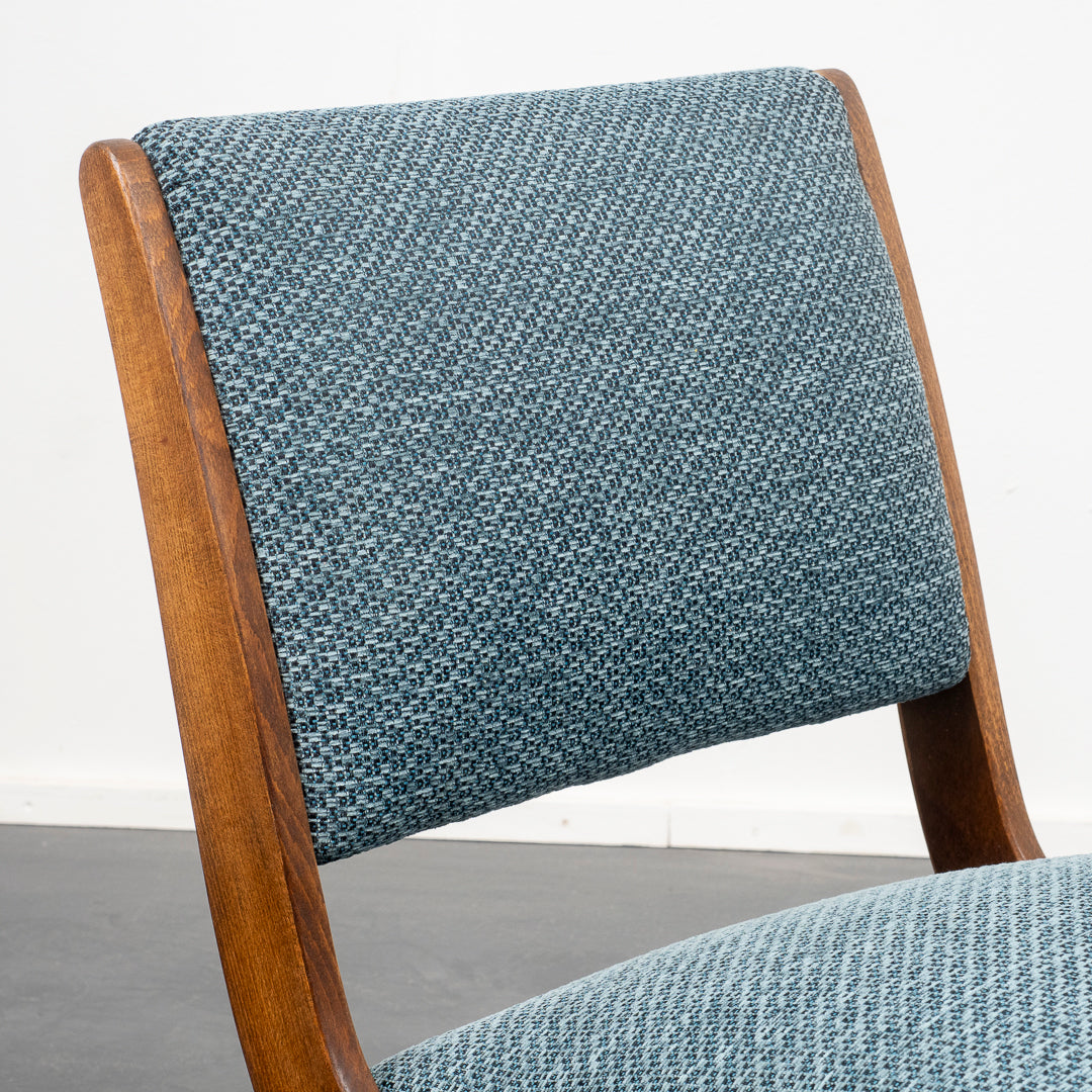 Armchair 50s, newly upholstered and covered, two available