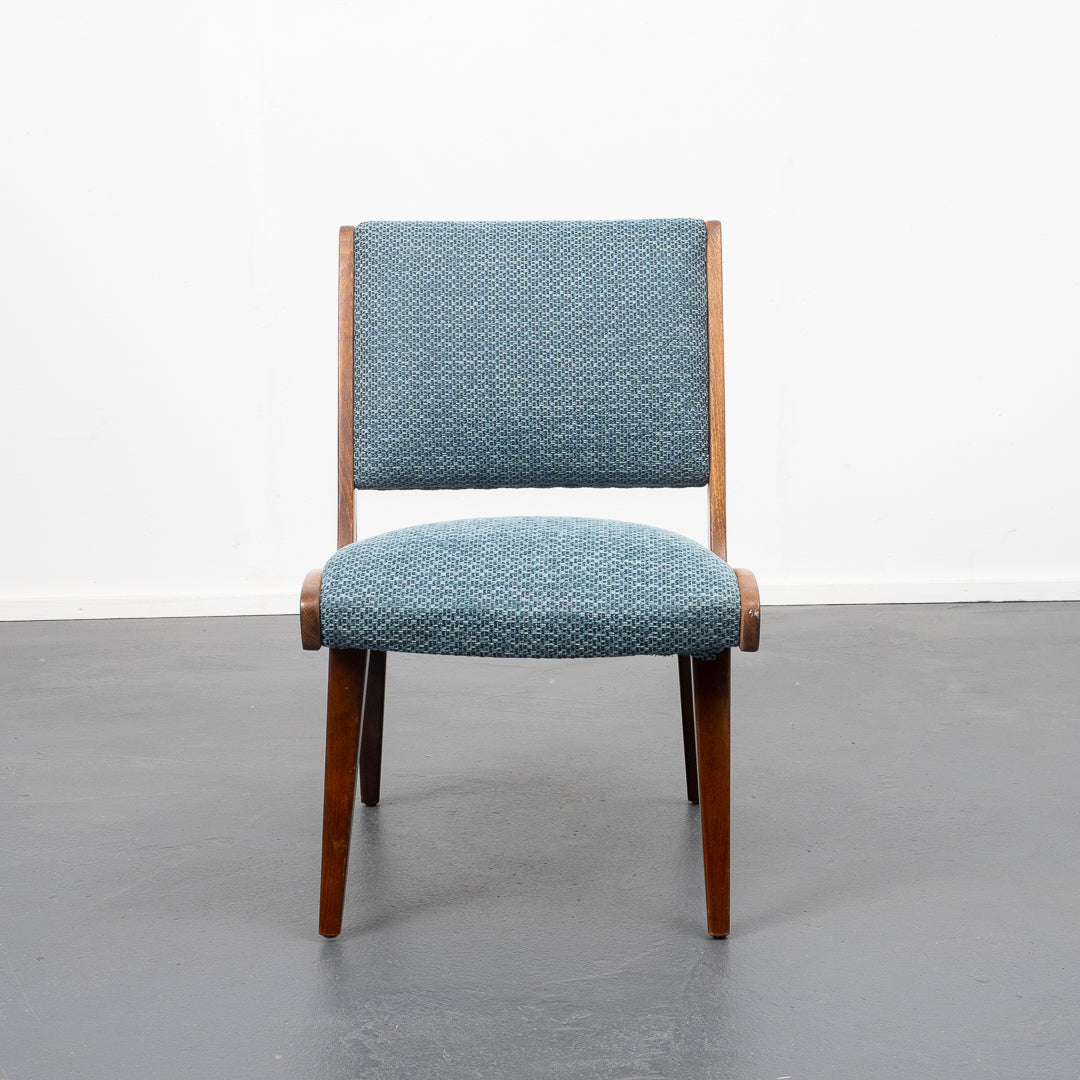 Armchair 50s, newly upholstered and covered, two available