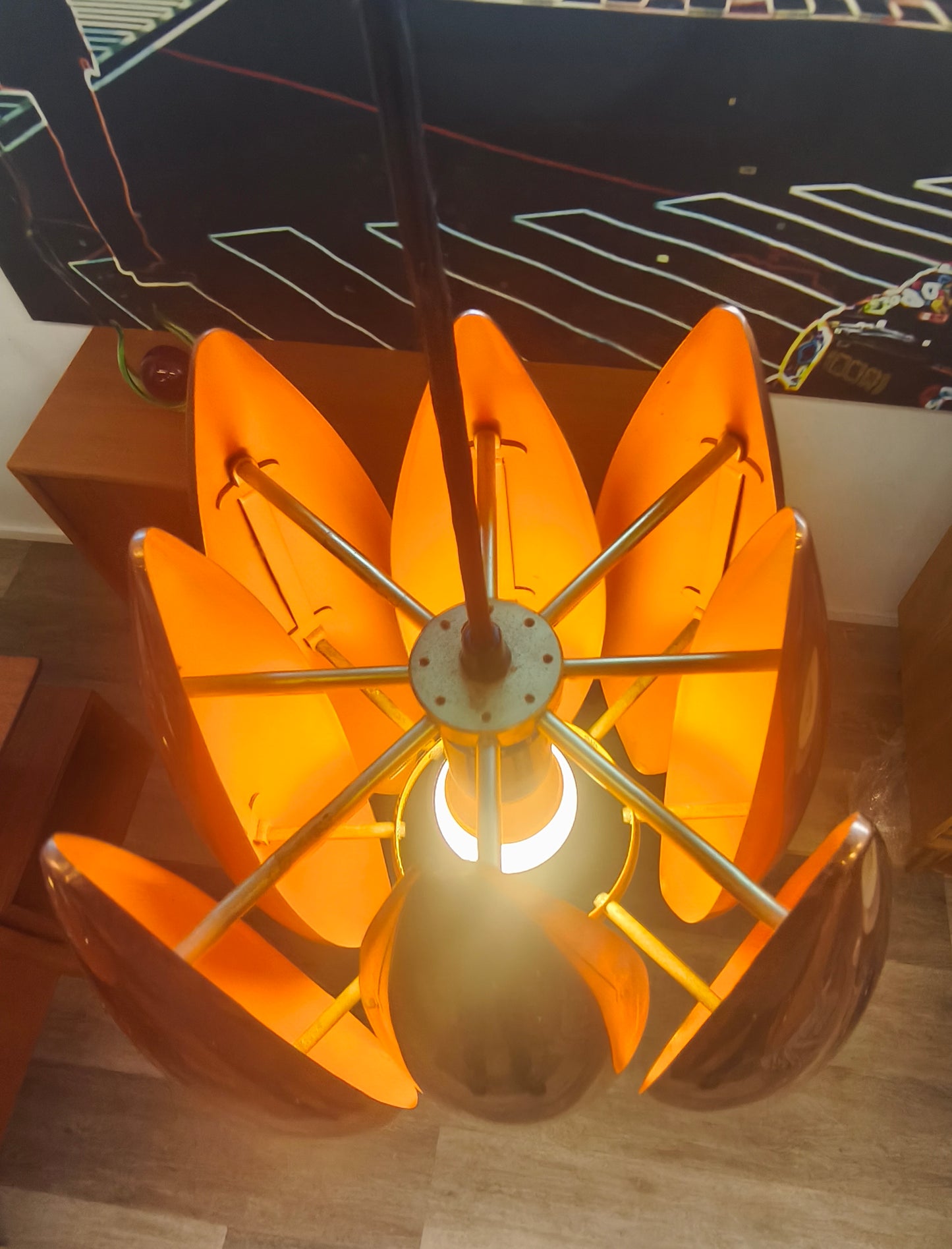 Fog und morup, Kupfer Deckenleuchte, Modell Kastor. Design jo Hammerborg, Dänemark