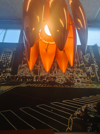 Fog und morup, Kupfer Deckenleuchte, Modell Kastor. Design jo Hammerborg, Dänemark