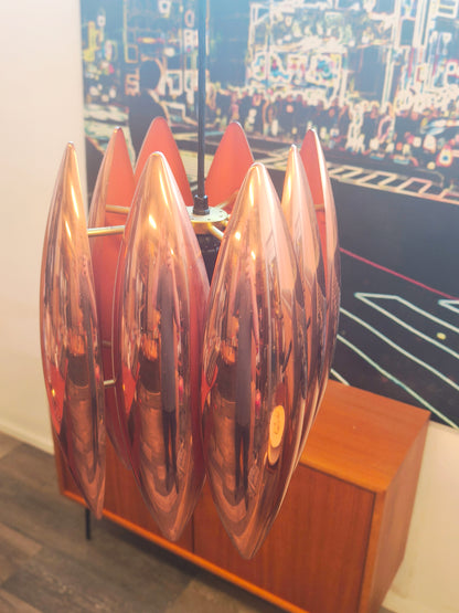 Fog und morup, Kupfer Deckenleuchte, Modell Kastor. Design jo Hammerborg, Dänemark