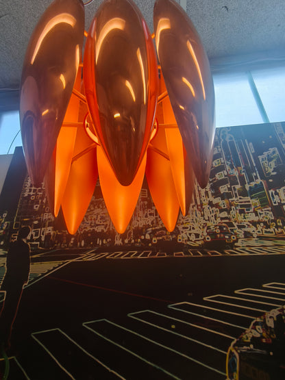 Fog und morup, Kupfer Deckenleuchte, Modell Kastor. Design jo Hammerborg, Dänemark