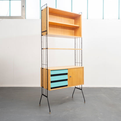 Freestanding shelving system, 1960s, restored, model 1