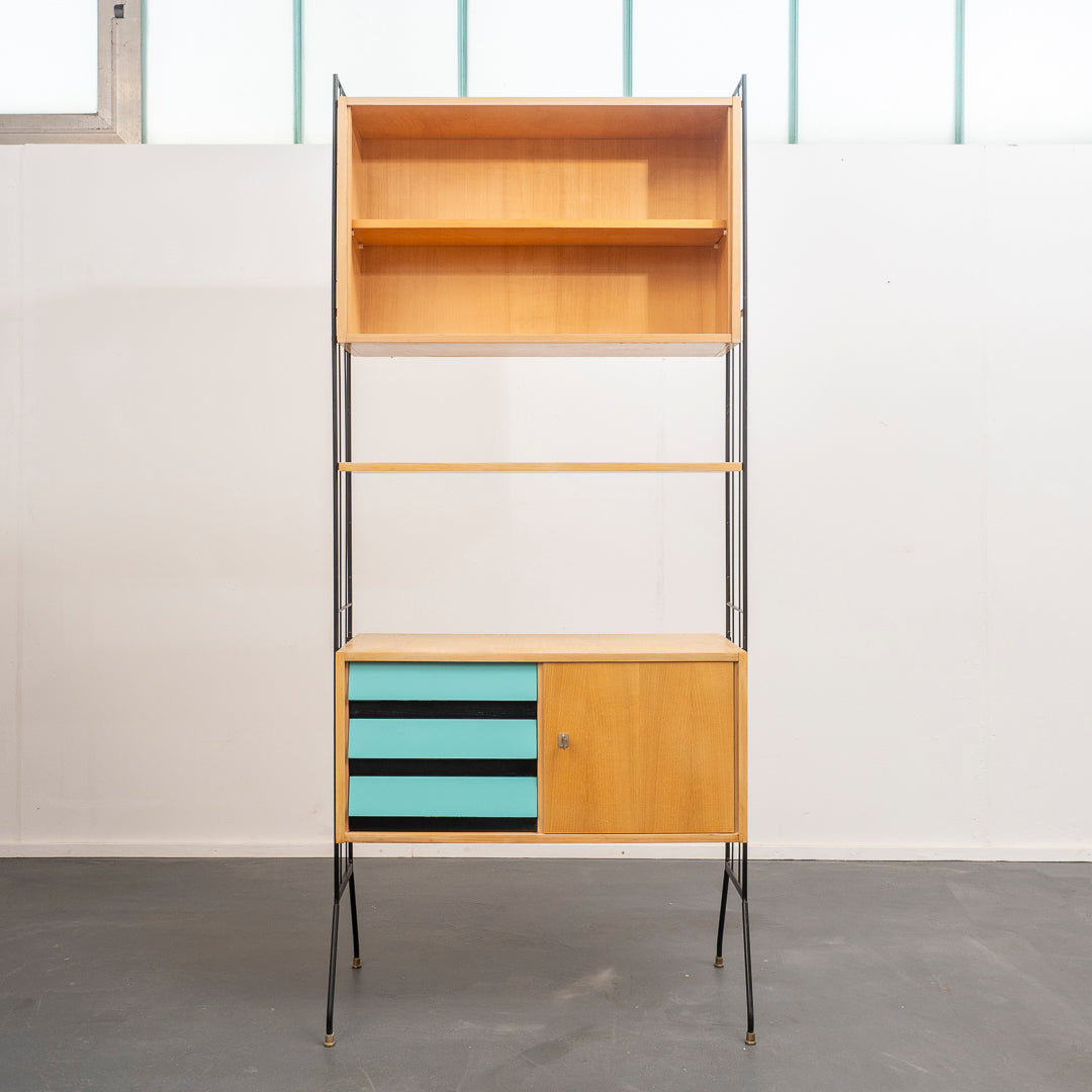Freestanding shelving system, 1960s, restored, model 1