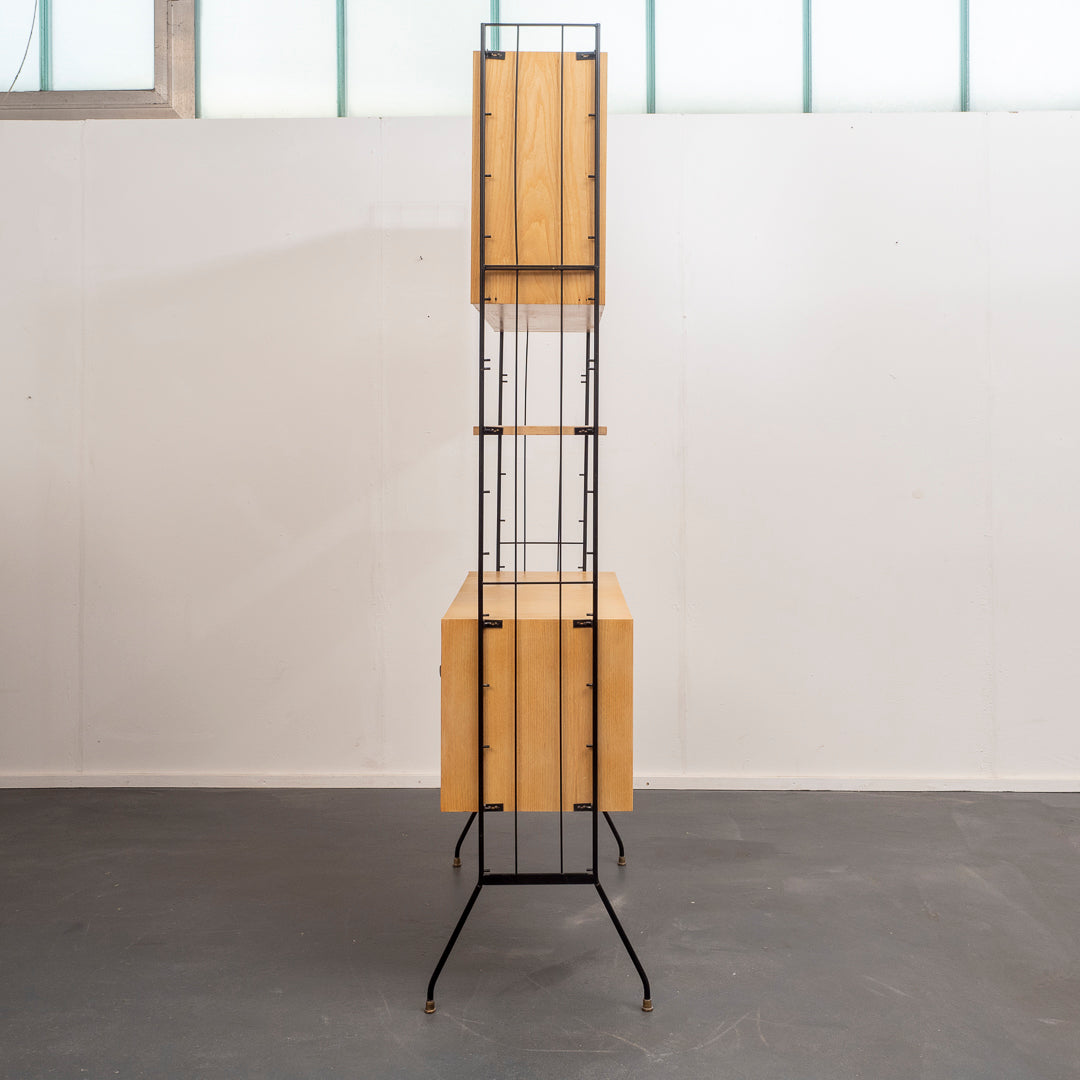 Freestanding shelving system, 1960s, restored, model 1